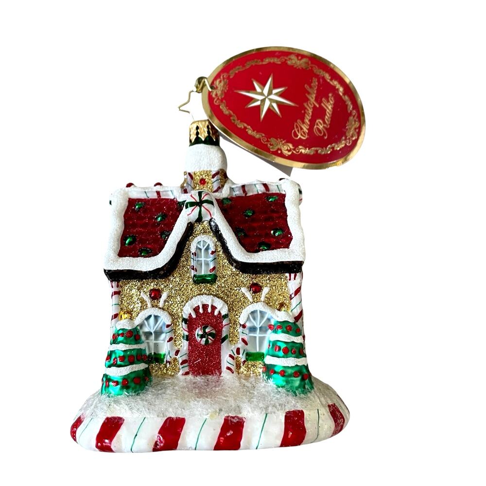 NEW Christopher Radko Sweet Tooth Cottage Glass Ornament